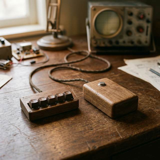 第一个鼠标原型和五指键盘